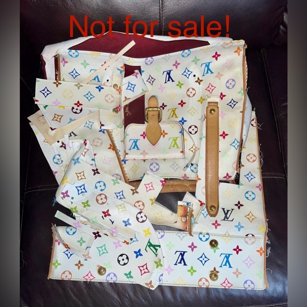 🩷🤍 Louis Vuitton Apple Watch band White multicolor Hand crafted ♻️ - Picture 11 of 15